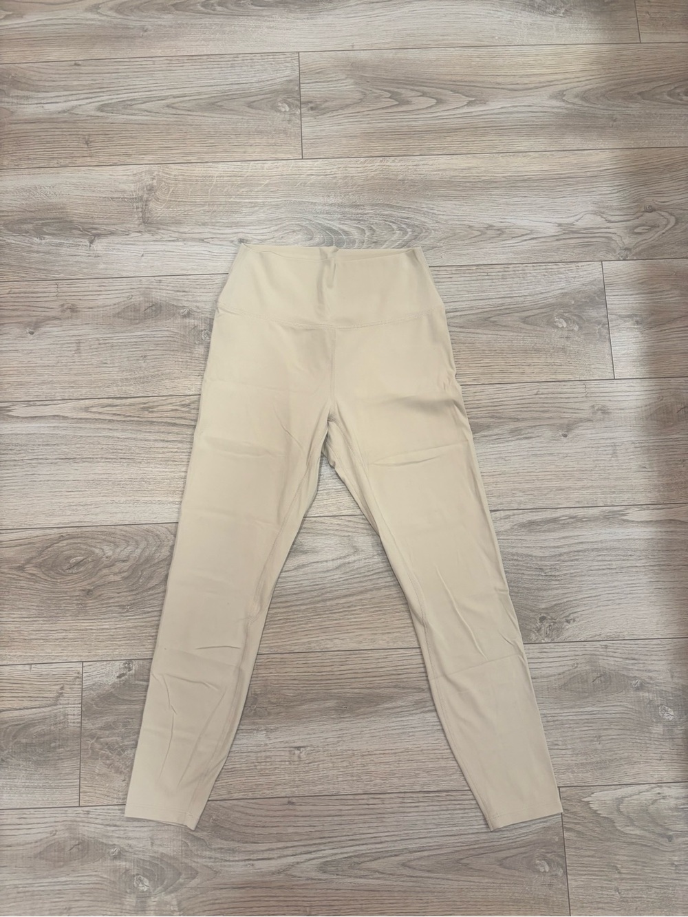 Poshdivah Beige High Waisted Leggings
